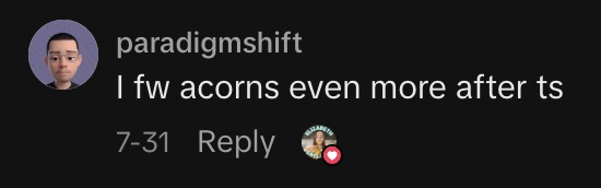 Comment: I fw acorns even more after ts
