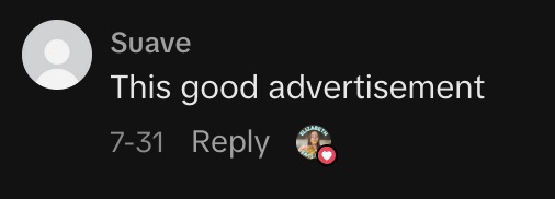 Comment: This good advertisement